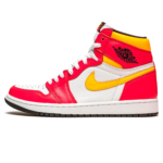 Tênis Air Jordan 1 High "Fusion Red" Rosa / Amarelo - 555088-603