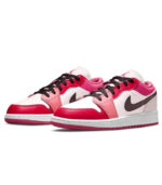 Tênis Air jordan 1 Low Feminino "Pink Red" Rosa - 554723-600 - Imagem 2