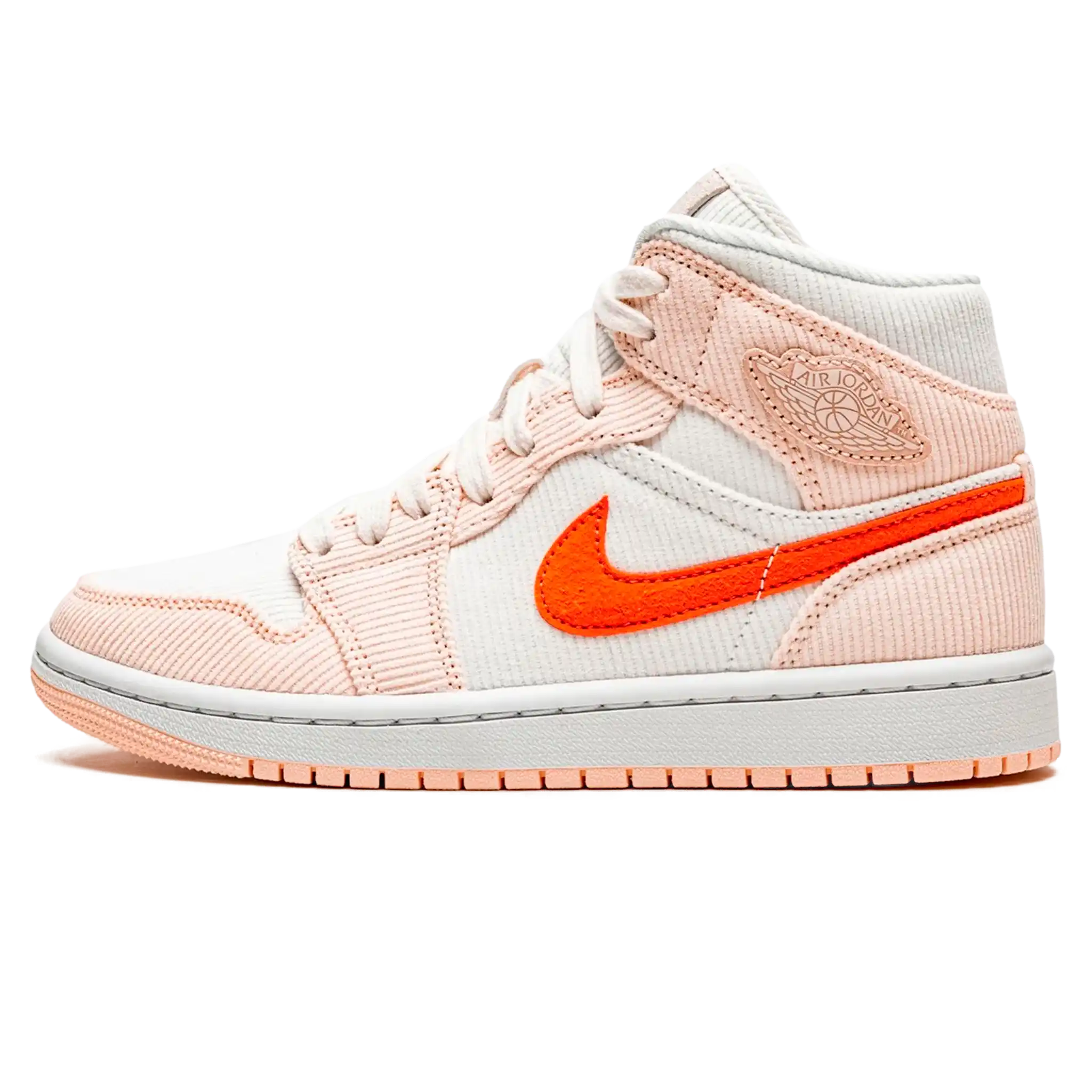 air-jordan-1-mid-corduroy-1 Tênis Air Jordan 1 Mid Feminino "Corduroy" Bege - DA8009-108 - Imagem 1