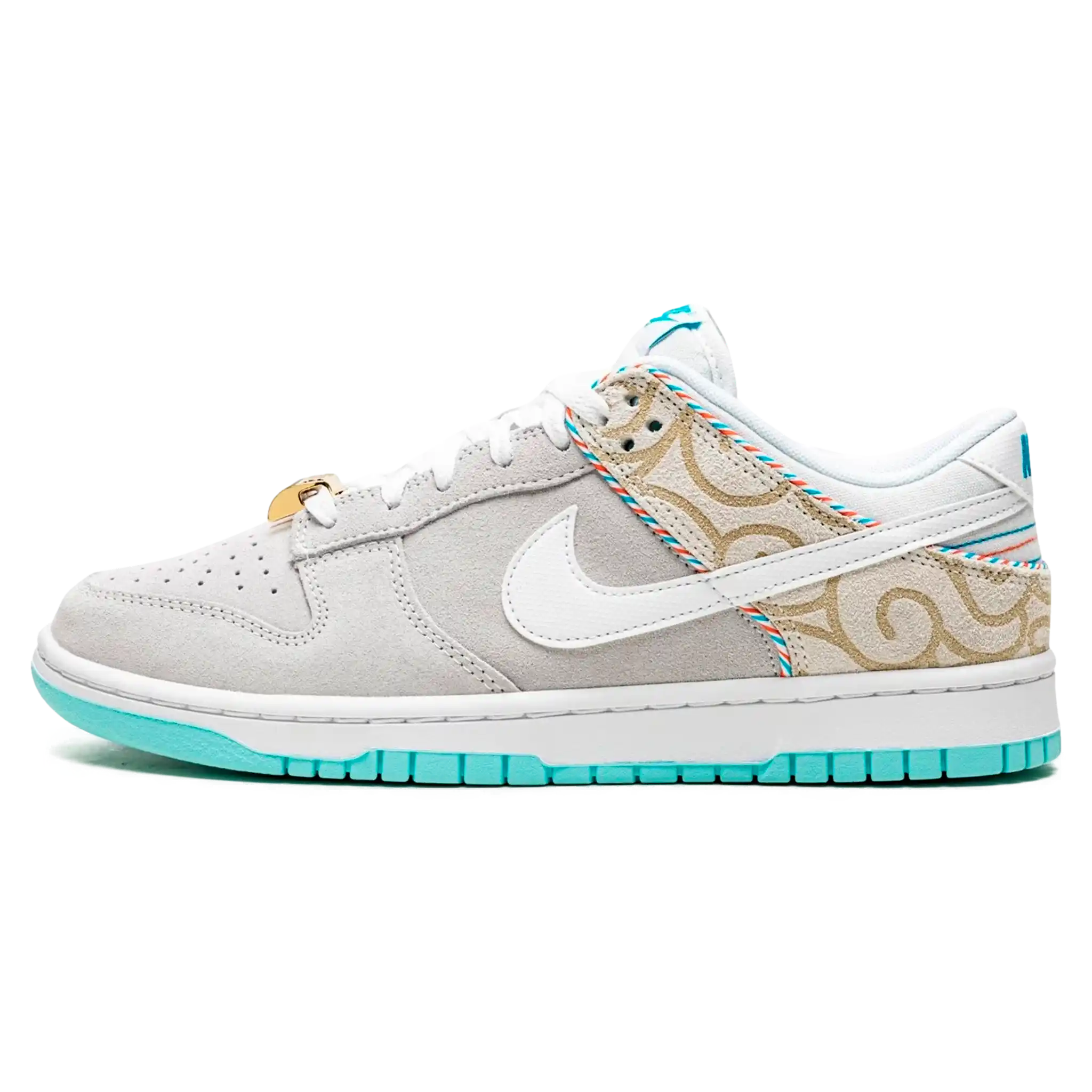 nike-dunk-low-barbershop-grey-1 Tênis Nike Dunk Low "Barber Shop Grey" - DH7614-500 - Imagem 1