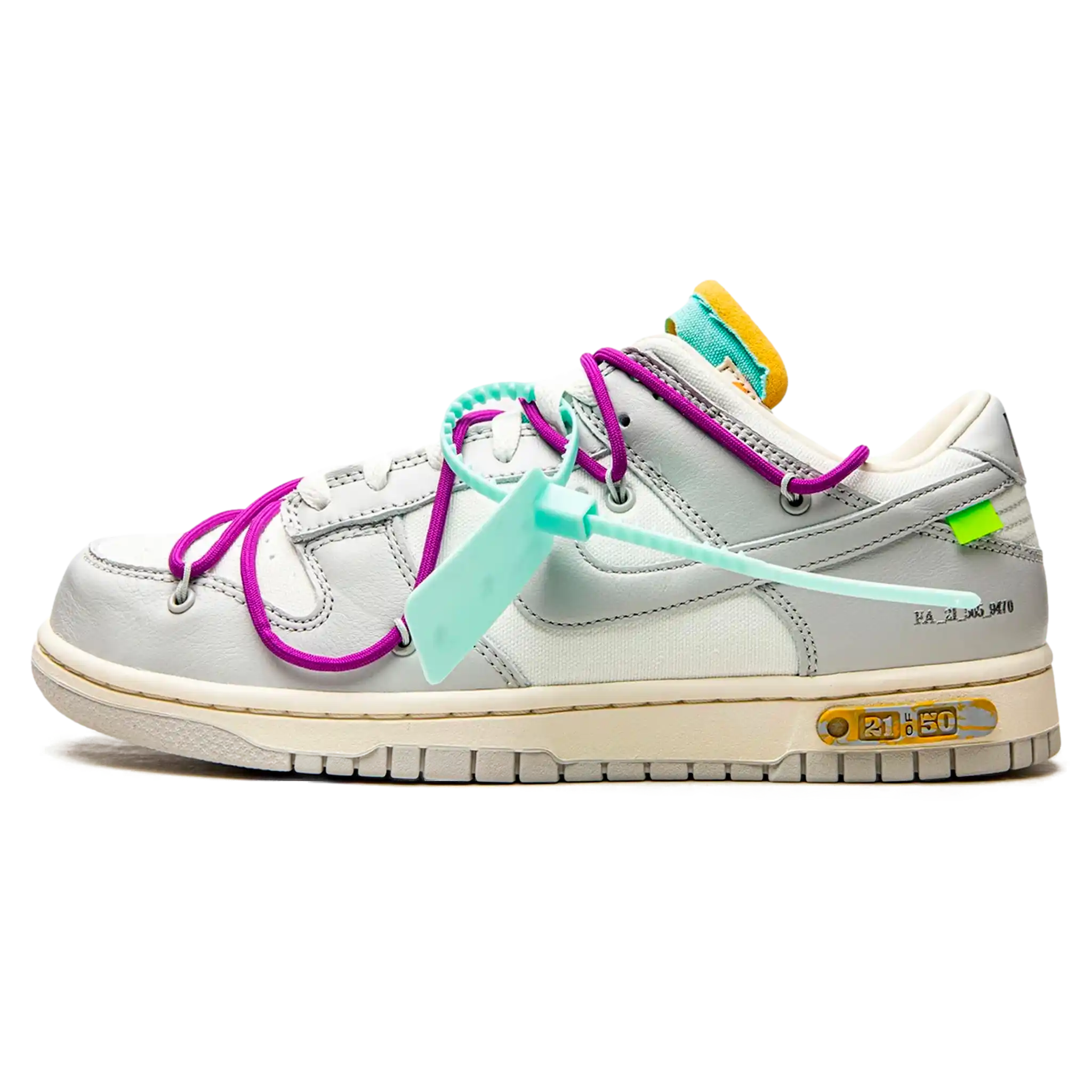 nike-dunk-low-x-off-white-lot-21 Tênis Nike Dunk Low x Off-White "Lot 21" - DM1602-100 - Imagem 1