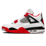 Tênis Air Jordan 4 "Fire Red" Branco / Vermelho - DC7770-160